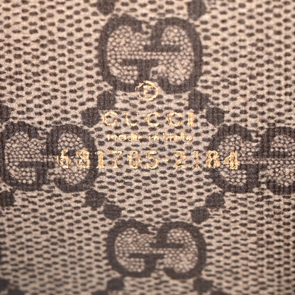 Balenciaga GUCCI X BALENCIAGA GG Supreme Monogram Logo Mini Cash Wallet on Chain Beige Ebony 7 of 11