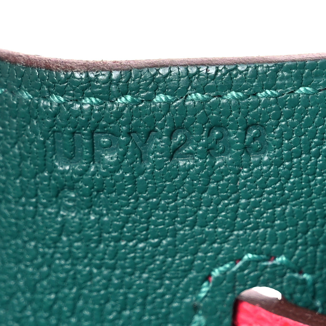 Epsom Horseshoe Birkin Sellier 25 Rose Extreme Malachite
