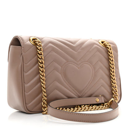 Gucci Calfskin Matelasse Small GG Marmont Shoulder Bag Porcelain Rose 3 of 9