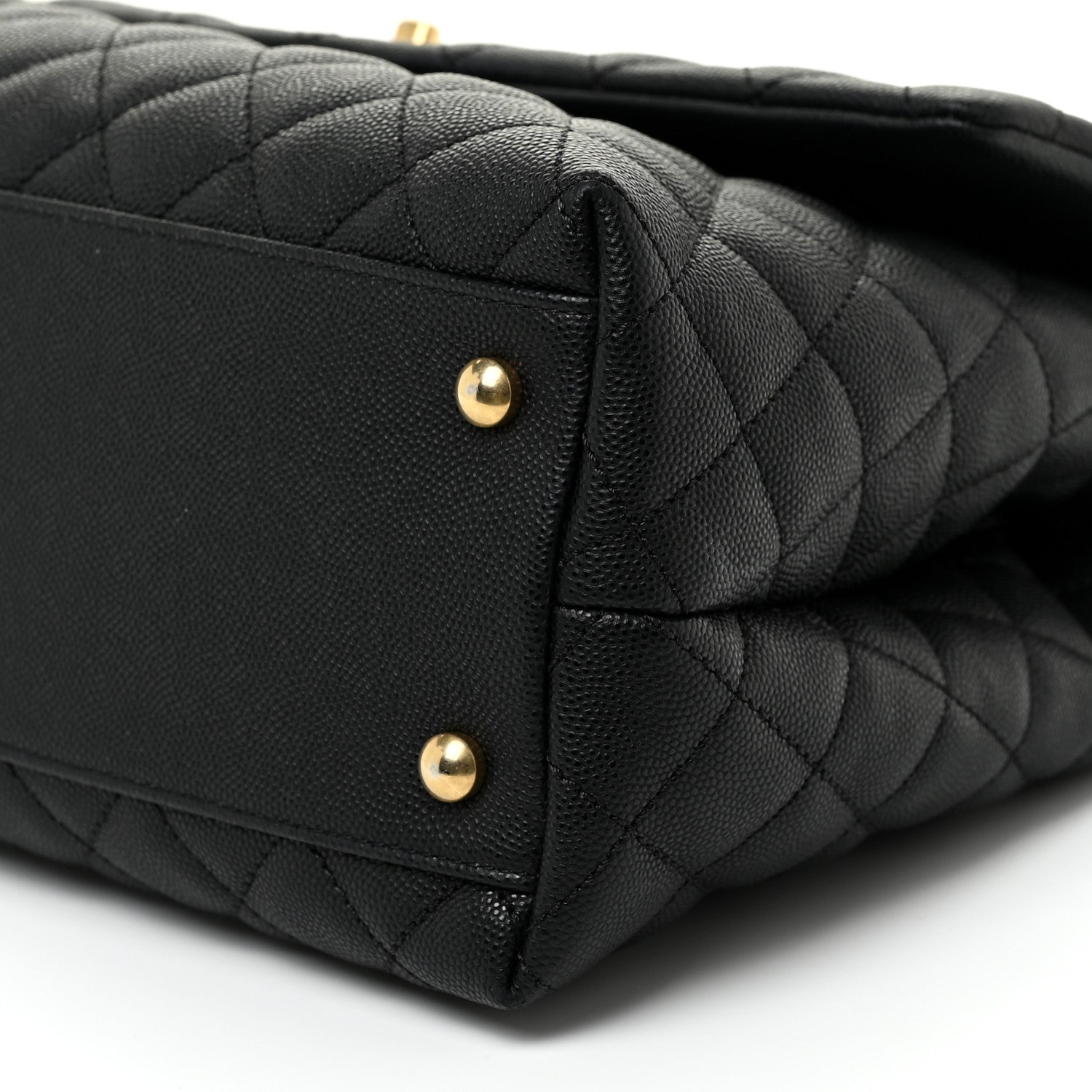 Chanel Caviar Lizard Quilted Medium Coco Handle Flap Black 11 of 19