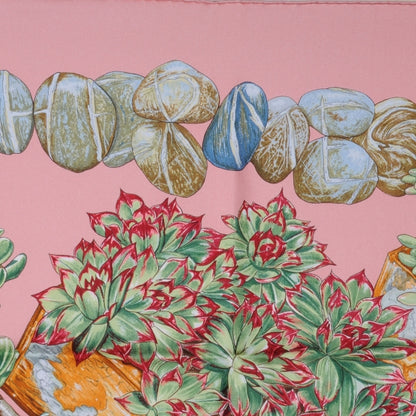 Hermes Silk Jardin Secret Scarf 90 Pink 6 of 8