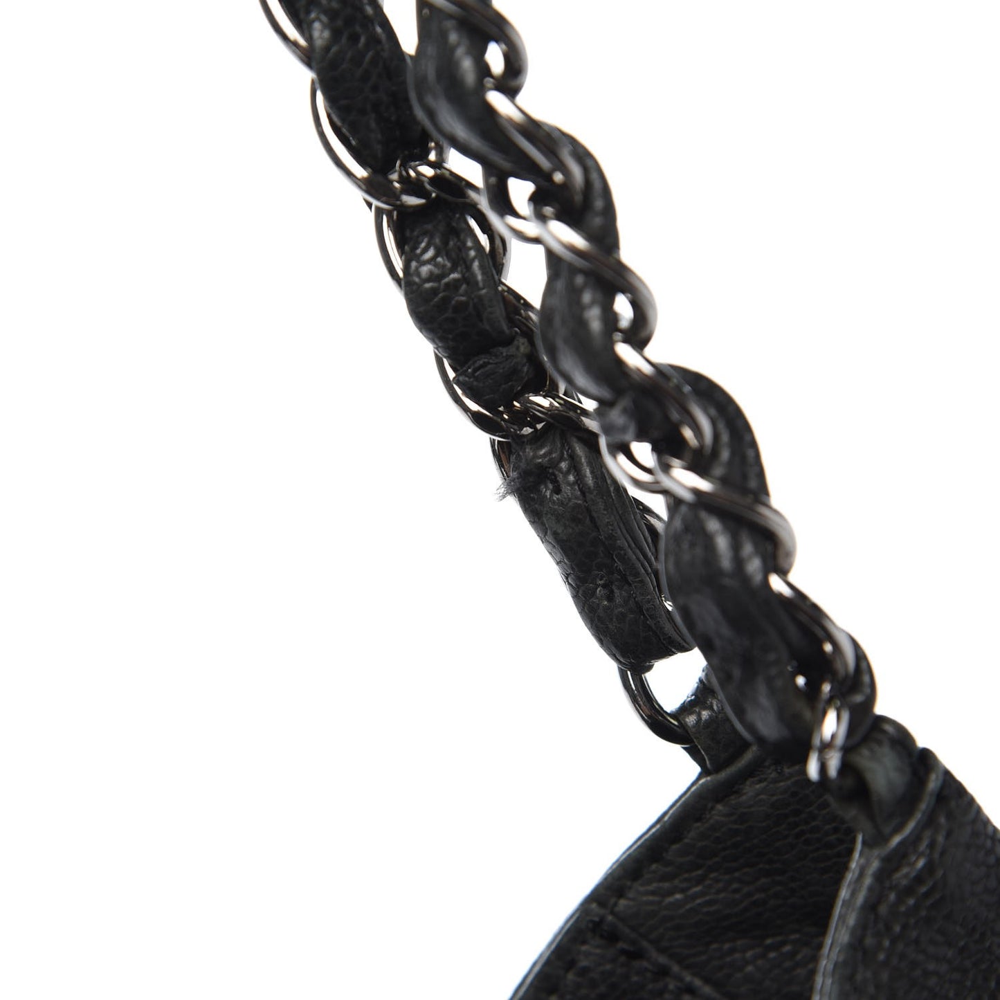 Distressed Caviar XL Coco Cabas Black
