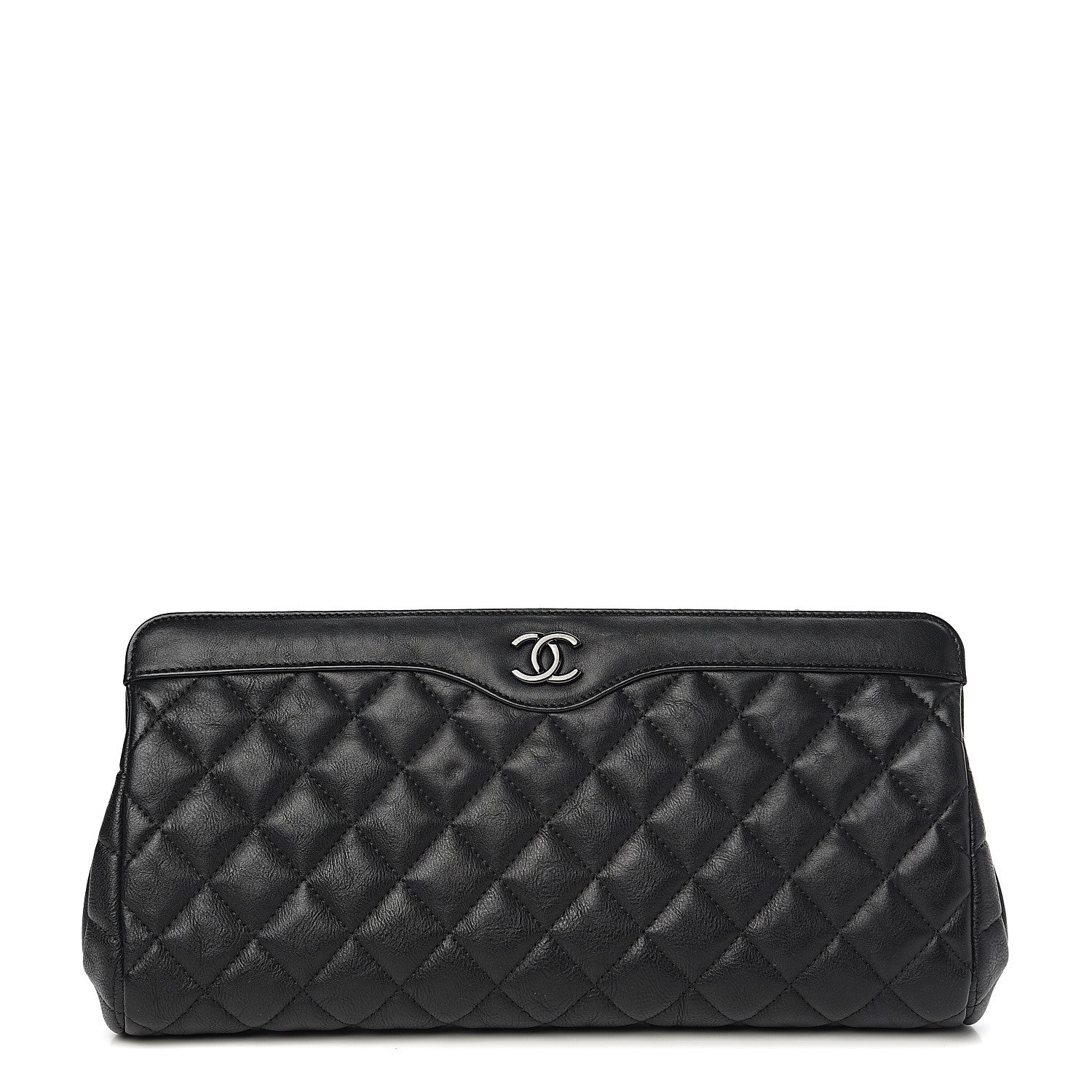 Chanel Crumpled Calfskin Quilted Clutch So Black 1 of 9