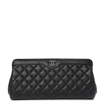 Chanel Crumpled Calfskin Quilted Clutch So Black 1 of 9