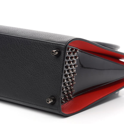 Christian Louboutin Calfskin Empire Patent Studded Medium Paloma Black 7 of 11