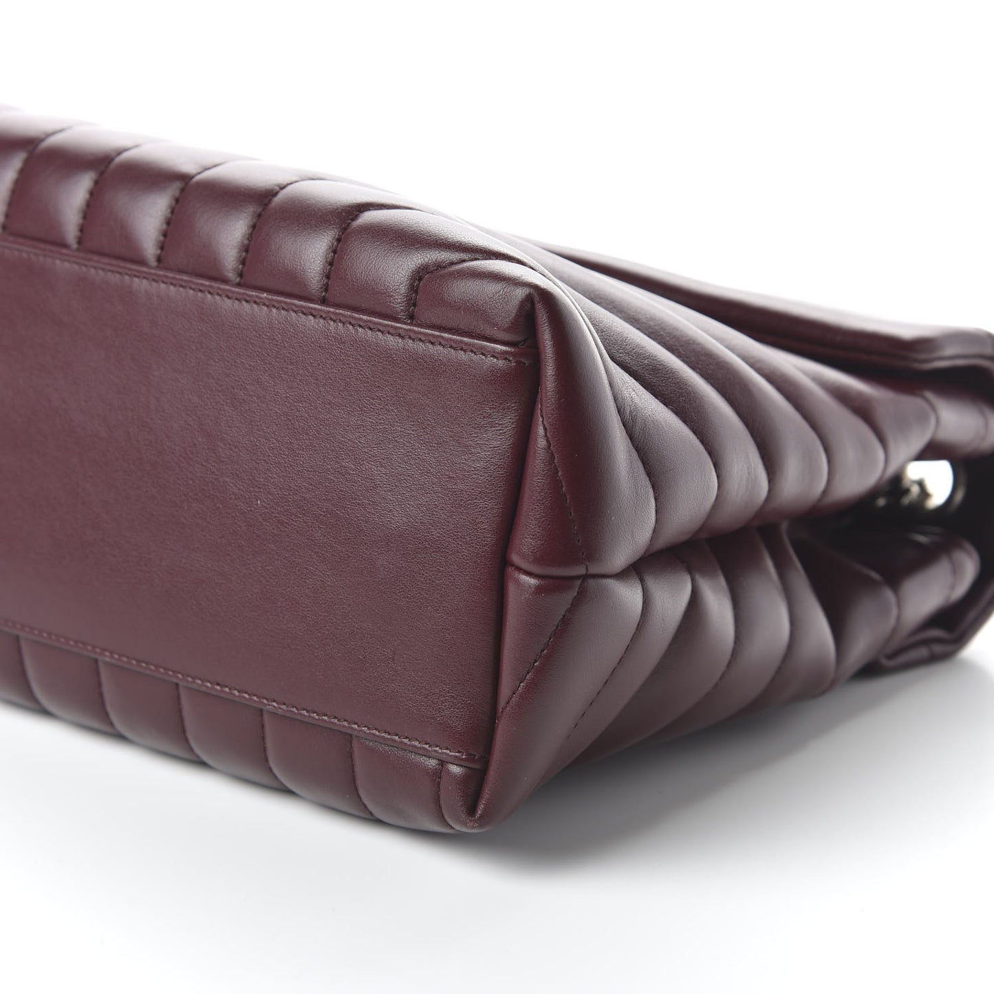 Calfskin Y Quilted Monogram Medium Loulou Chain Satchel Bordeaux