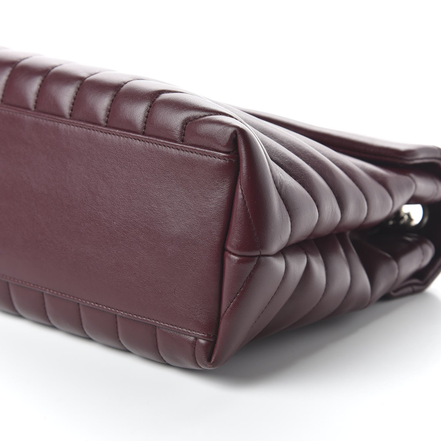 Saint Laurent Calfskin Y Quilted Monogram Medium Loulou Chain Satchel Bordeaux 7 of 9