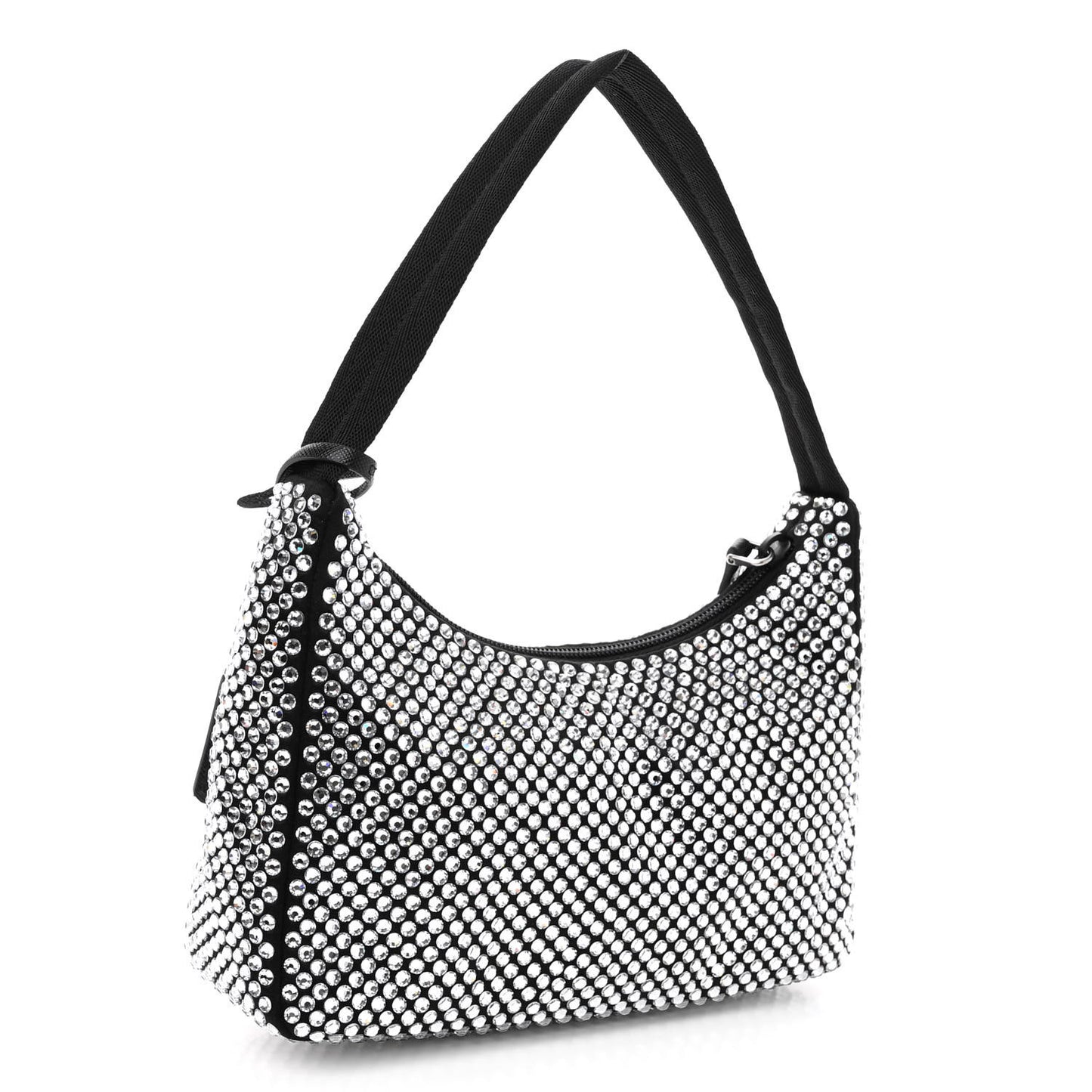 Satin Crystal Mini Re-Edition 2000 Bag Cristal