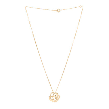 Chanel 18K Yellow Gold Fil de Camelia Pendant Necklace 3 of 4