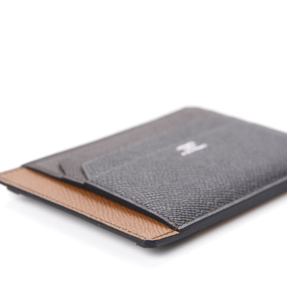 Hermes Epsom City 8CC Colorblock Card Holder Black Gold Chocolate 5 of 10