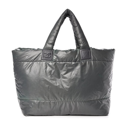 Chanel Nylon Quilted Reversible Coco Cocoon Tote Grey 1 of 10