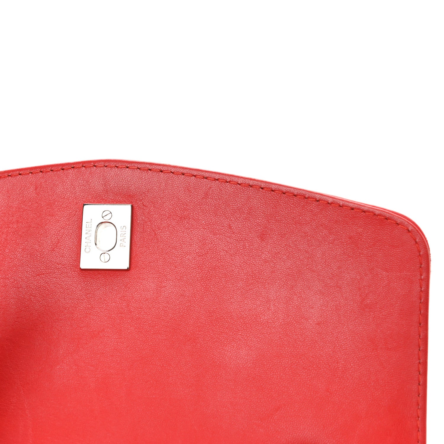 Chanel Lambskin Quilted Small Geometric Flap Red 13 of 20