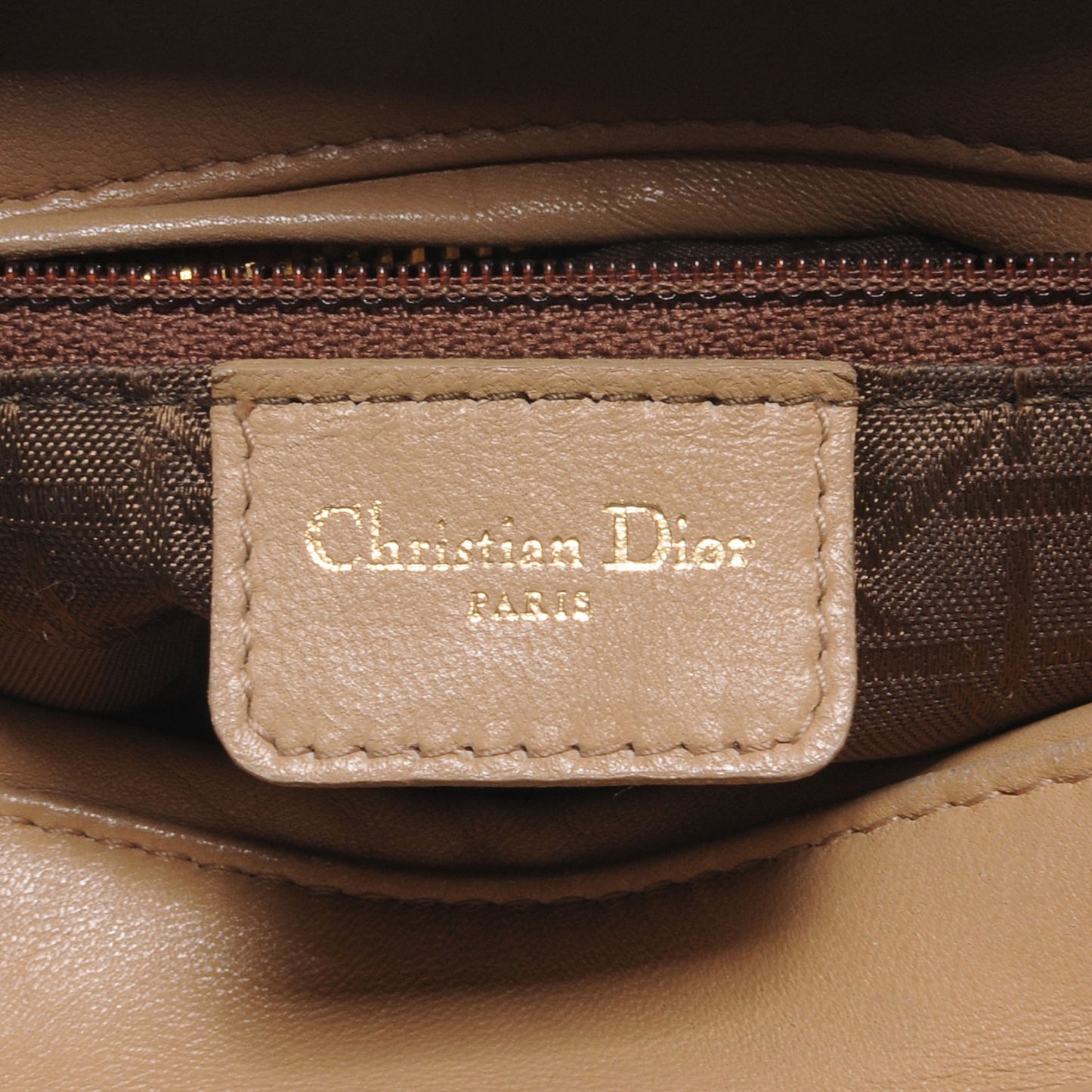 Lambskin Cannage Medium Lady Dior Beige