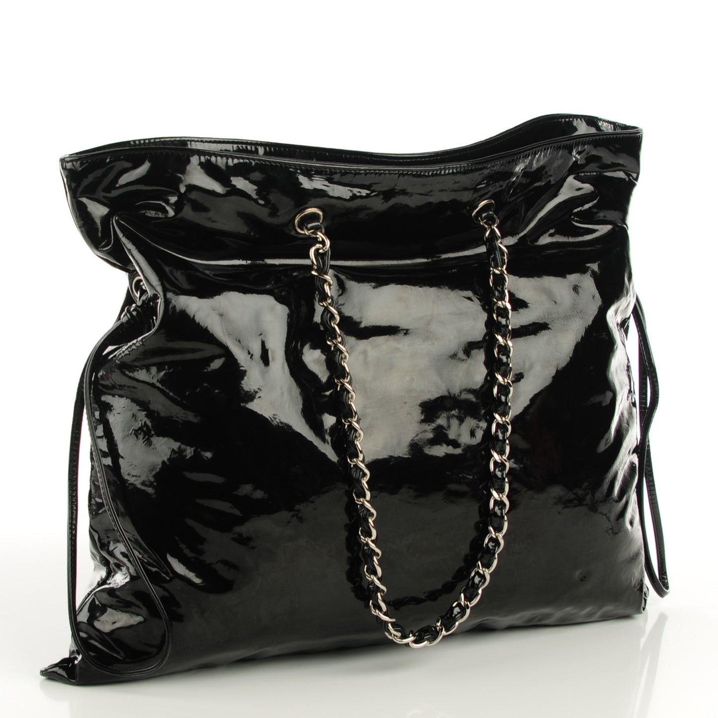 Patent Bonbons Shopper Tote Black