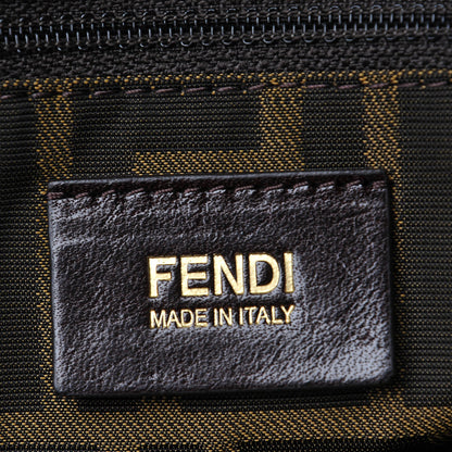 Fendi Calfskin Ruffle Roll Tote Black 6 of 7