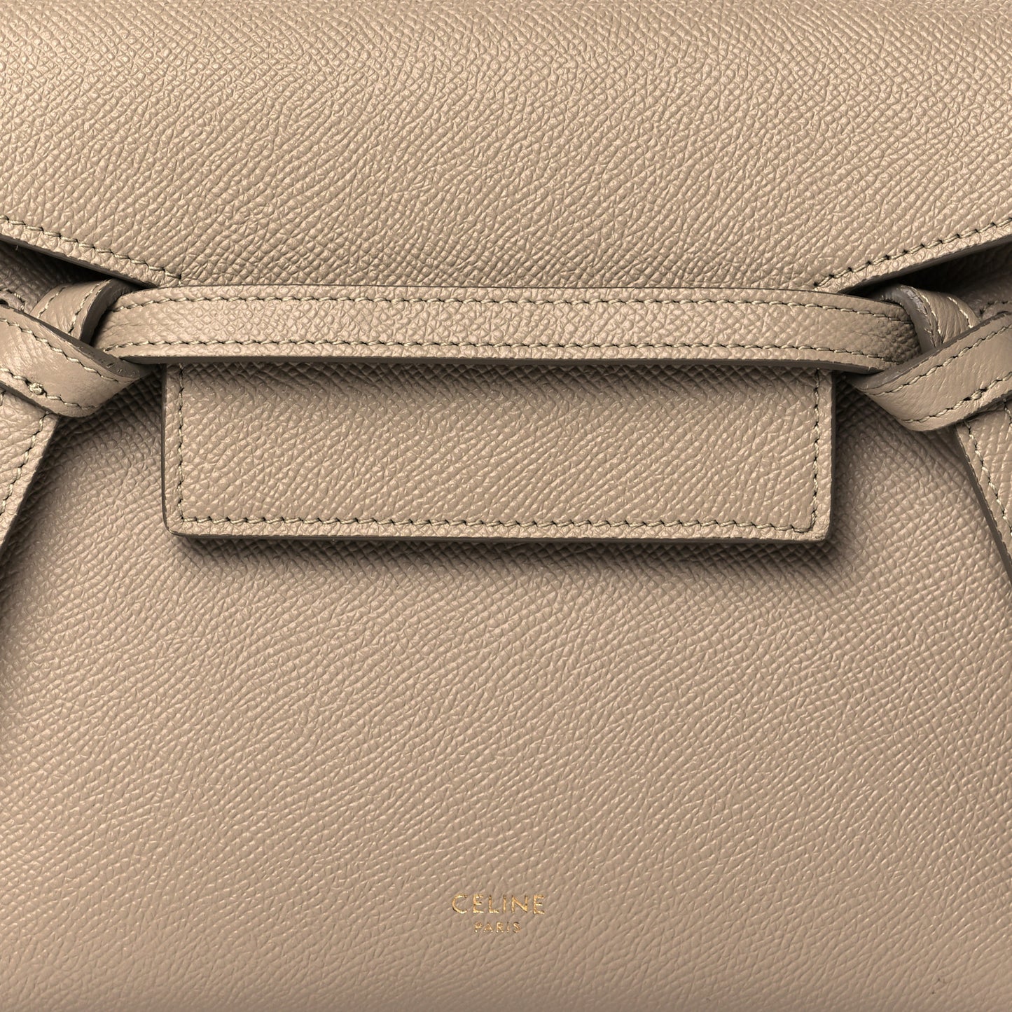 Grained Calfskin Nano Belt Bag Light Taupe