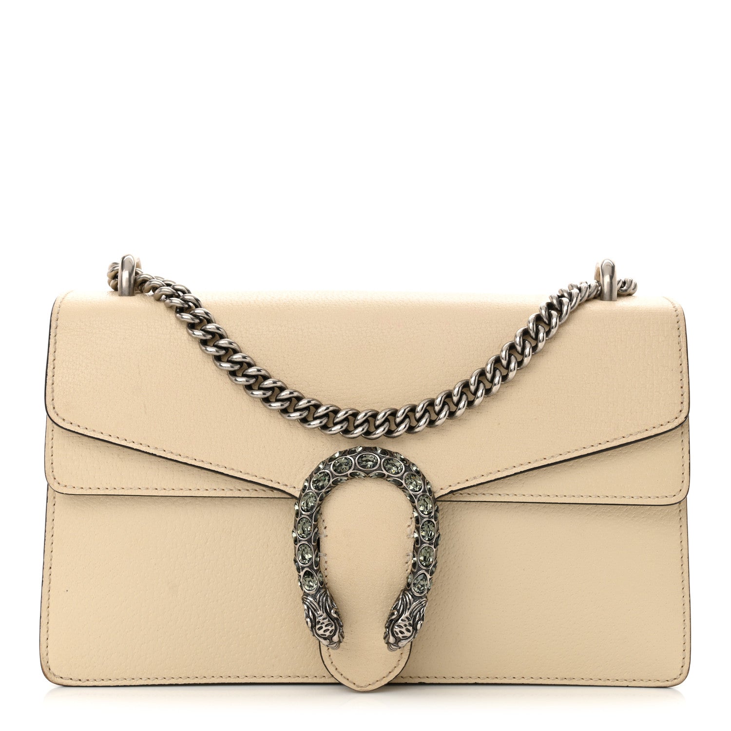 Gucci Textured Calfskin Crystal Small Dionysus Shoulder Bag Mystic White 1 of 16