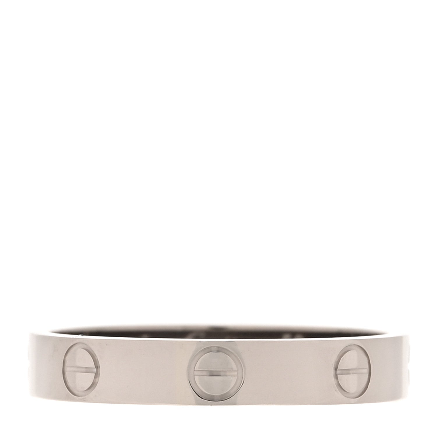 Cartier 18K White Gold 3.5mm LOVE Wedding Band Ring 58 8.5 1 of 4