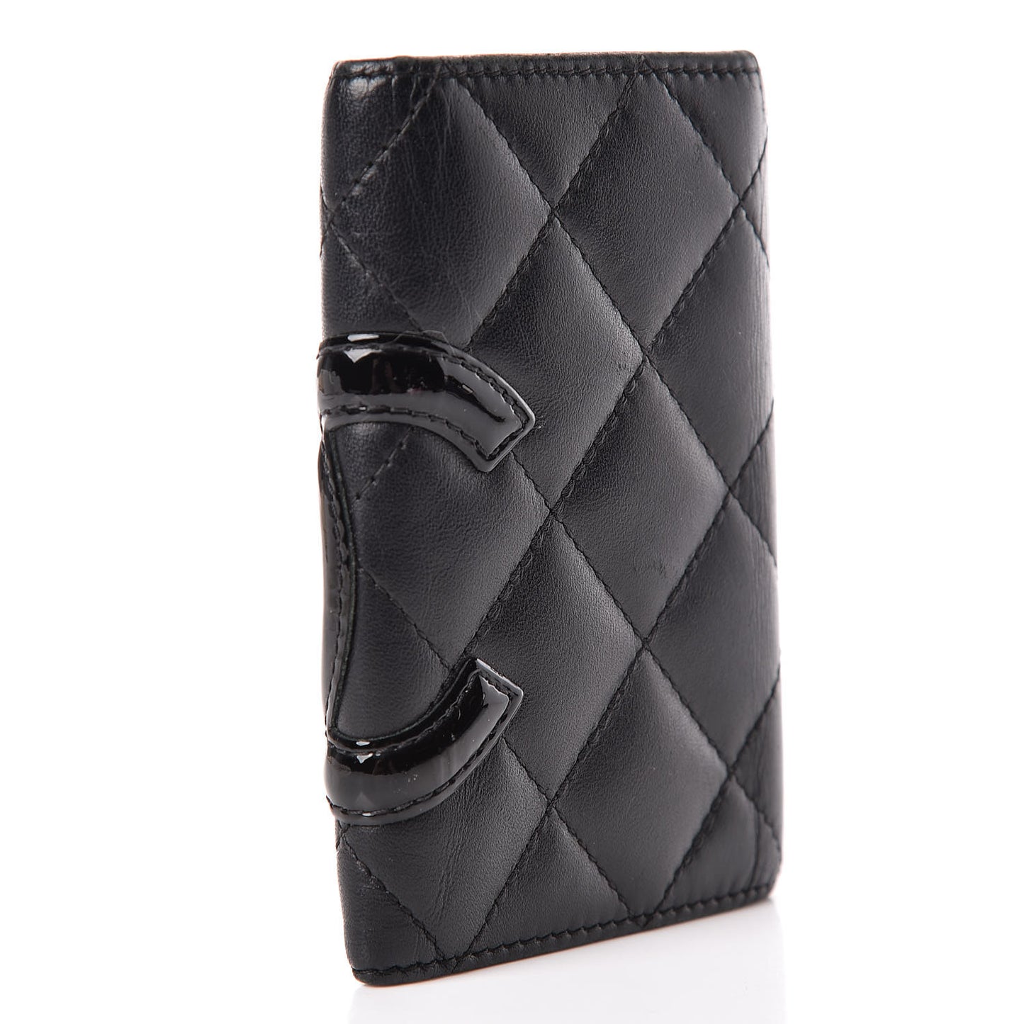 Calfskin Quilted Cambon 6 Key Holder Black