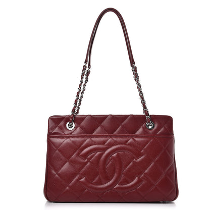 Chanel Soft Caviar Timeless Medium Shopping Tote Dark Red 1 of 8