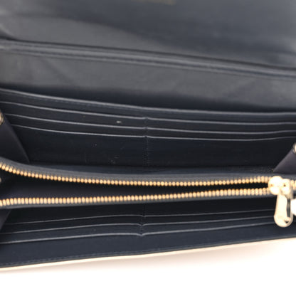 Christian Dior Metallic Patent Micro-Cannage Diorama Wallet on Chain Pouch Gold 5 of 12