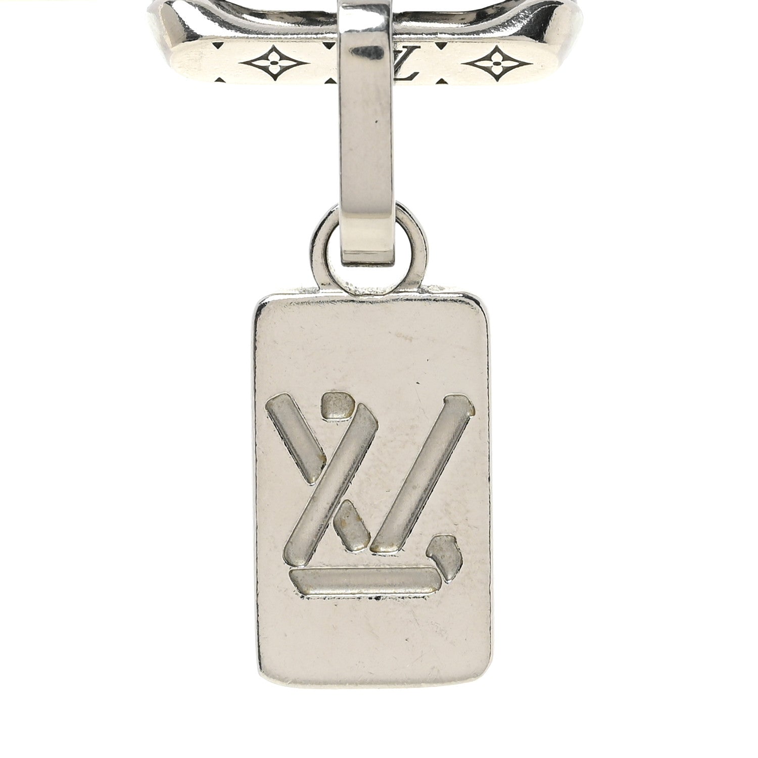 Louis Vuitton Metal Resin Monogram Chain Bracelet  Silver 4 of 5