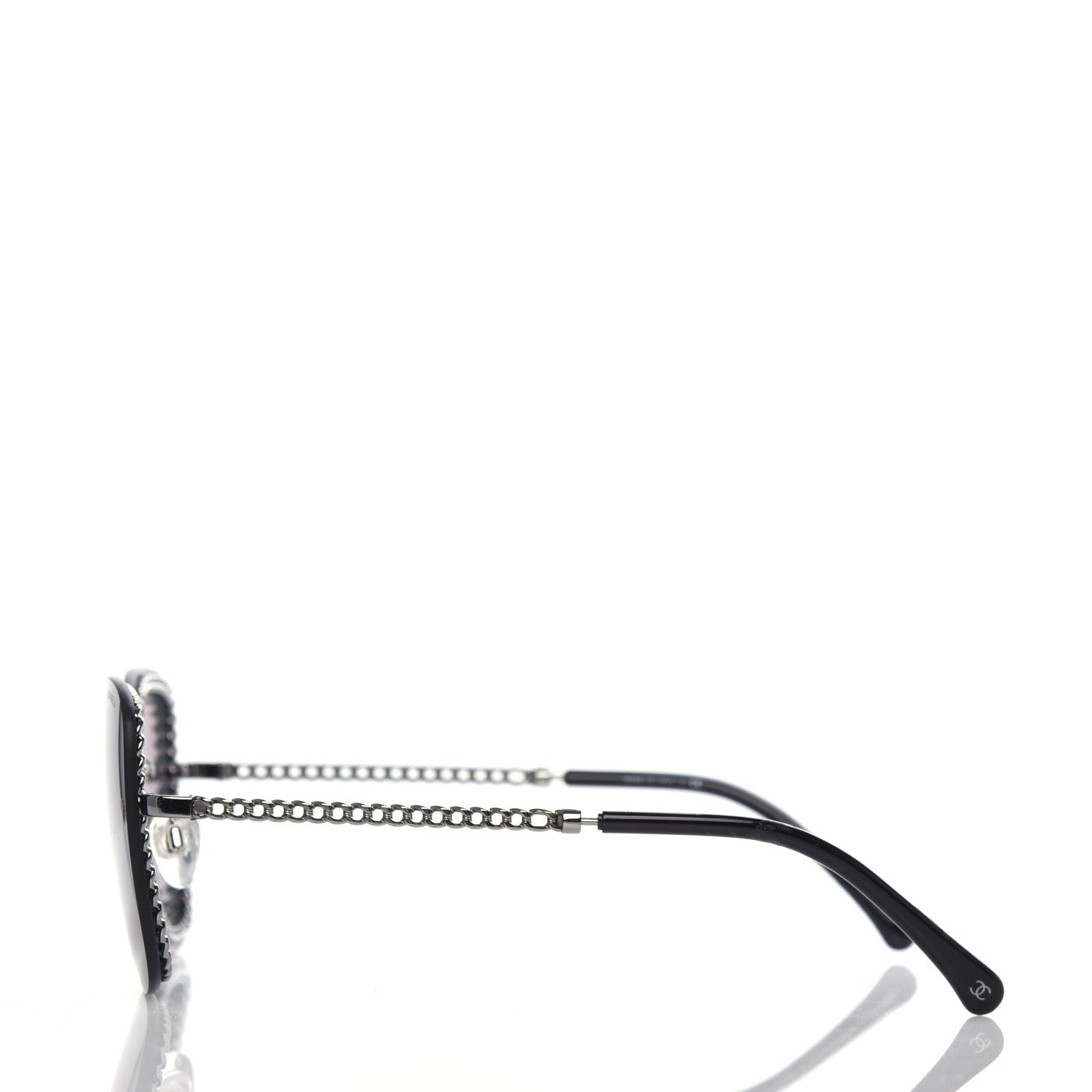 Chanel Square Removable Chain Pearl Sunglasses 4244 Black 3 of 7