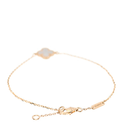 Van Cleef & Arpels 18K Yellow Gold Mother of Pearl Sweet Alhambra Bracelet 2 of 5