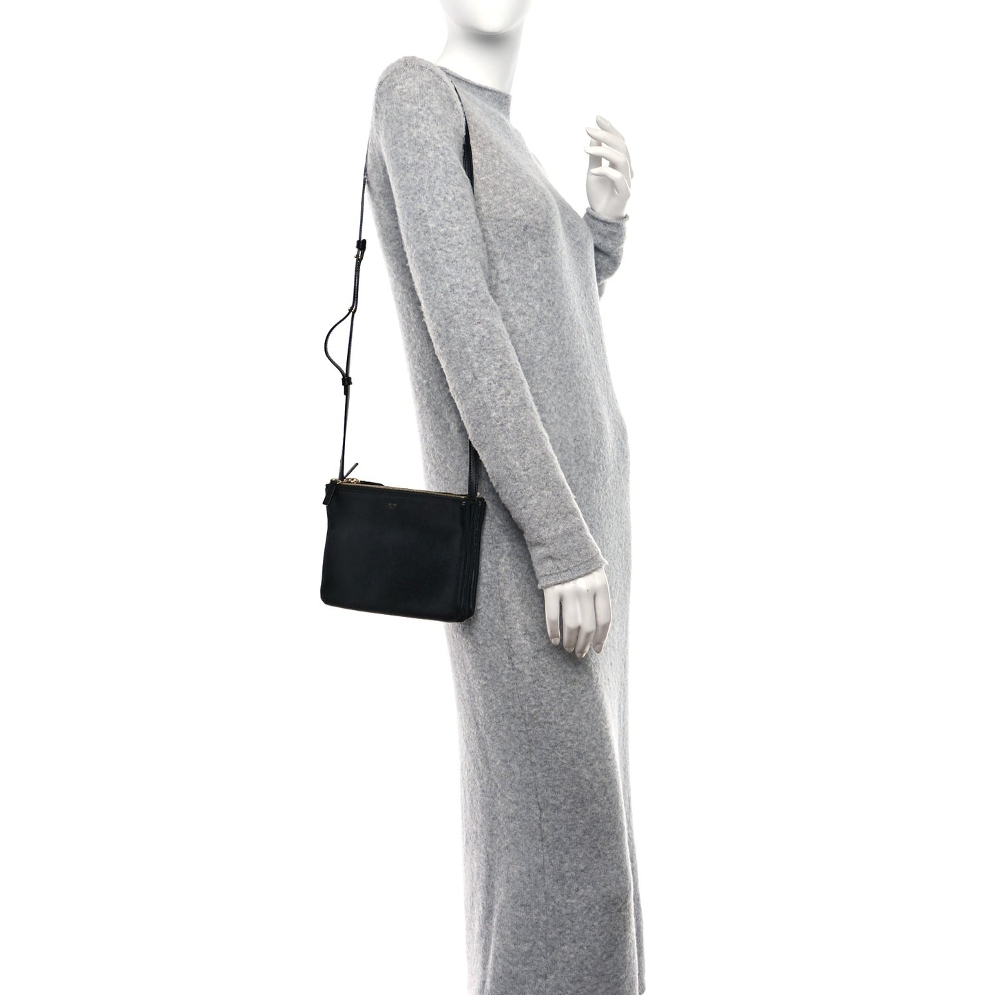 Lambskin Small Trio Crossbody Bag Black