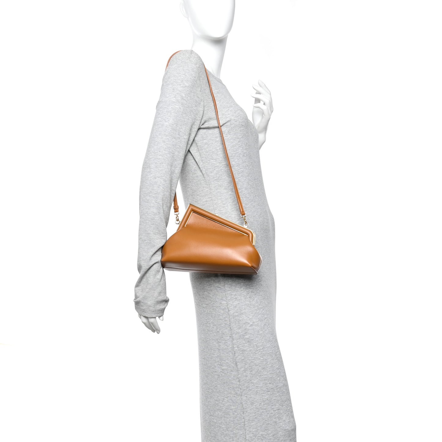 Shiny Nappa Small Fendi First Caramello