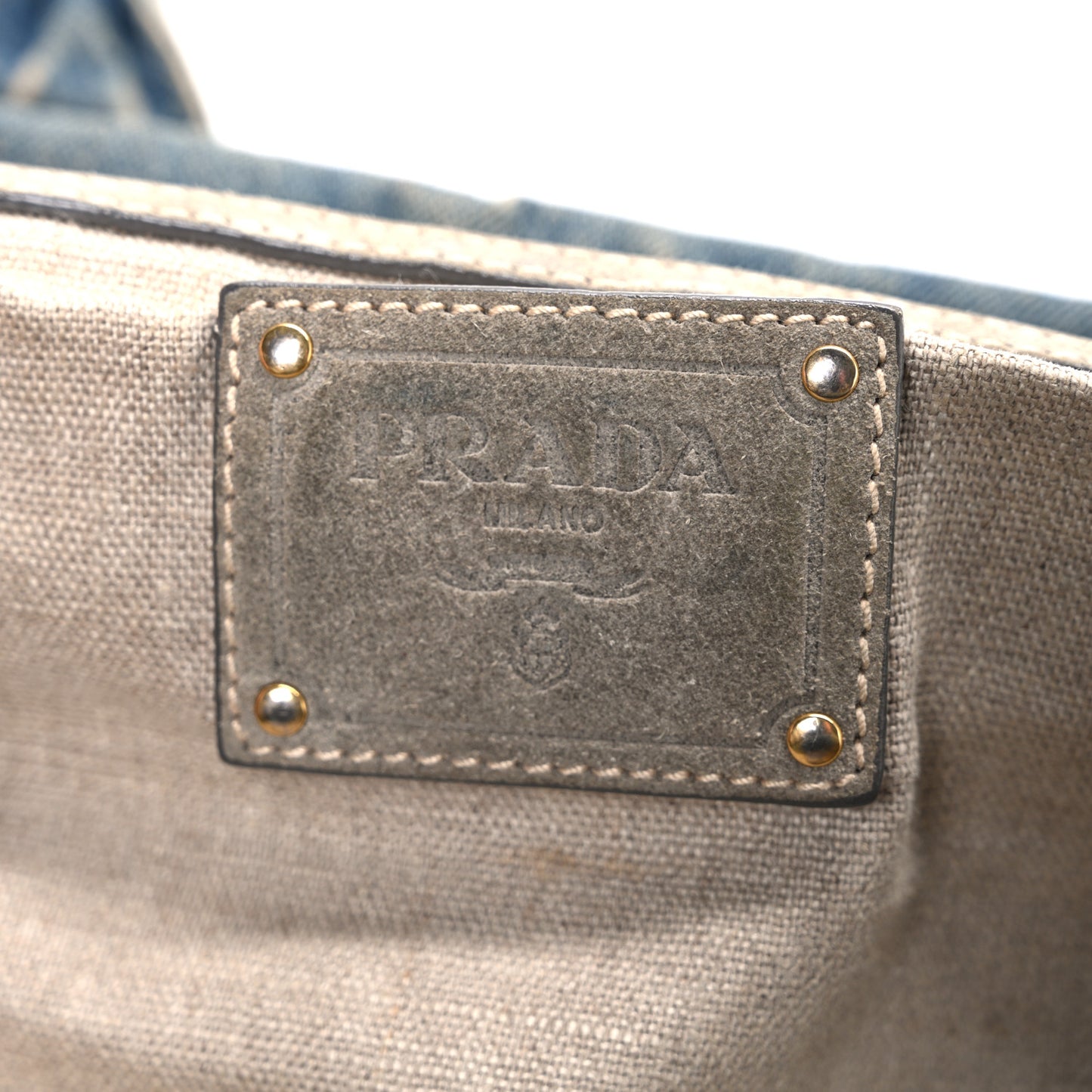 Denim Canapa Logo Shoulder Bag