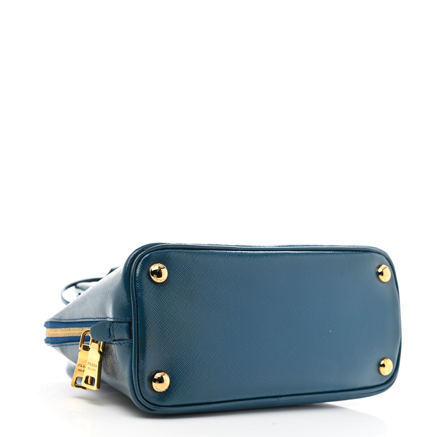 Saffiano Vernice Small Promenade Tote Azzurro