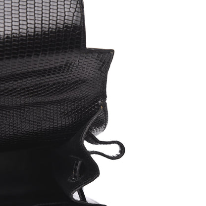 Hermes Lizard Kelly Sellier 32 Black 27 of 35