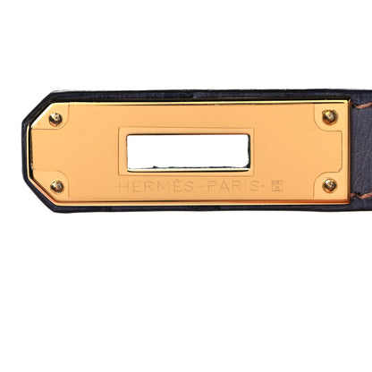 Hermes Ostrich Horseshoe Kelly Sellier 28 Terre Cuite Gris Agate 31 of 39