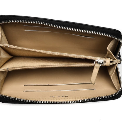 Chanel Lambskin Small CC Zip Around Wallet Black Beige 5 of 8