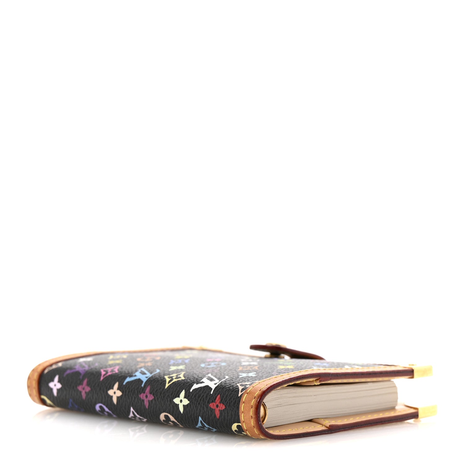 Louis Vuitton Monogram Multicolor Small Ring Agenda Cover Black 4 of 12