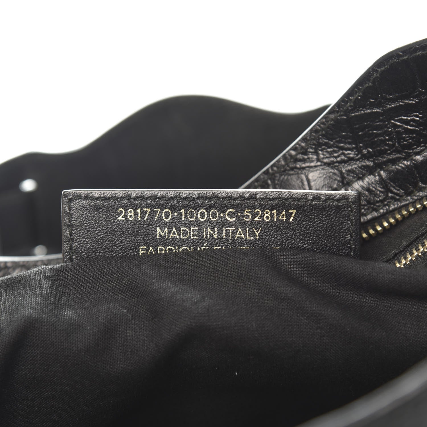 Balenciaga Calfskin Crocodile Embossed Giant 12 Gold Hardware City Black 7 of 10