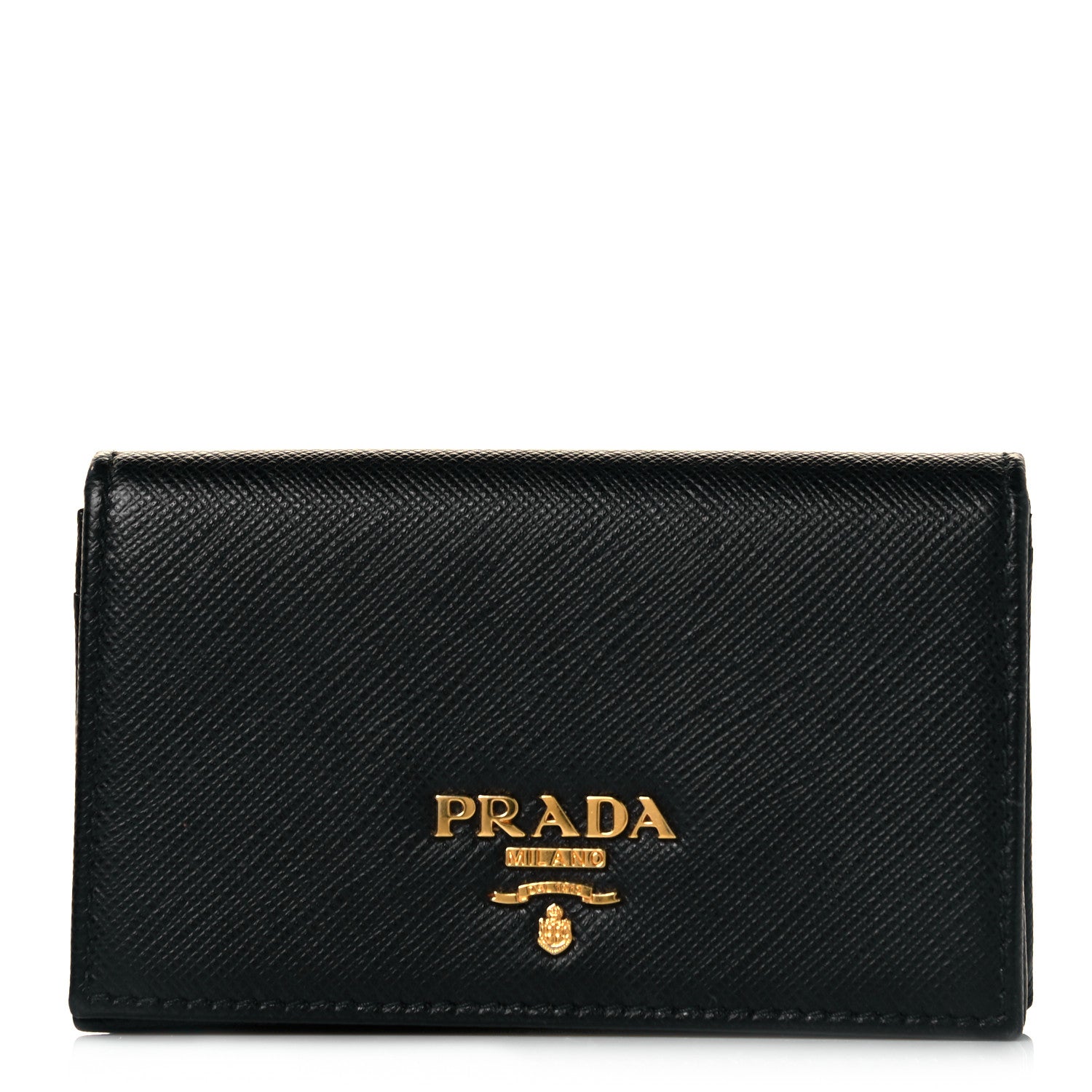Prada Saffiano Oro Wallet Black 1 of 9