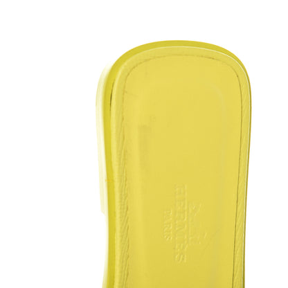 Hermes Epsom Oran Sandals 36.5 Jaune Pollen 8 of 9
