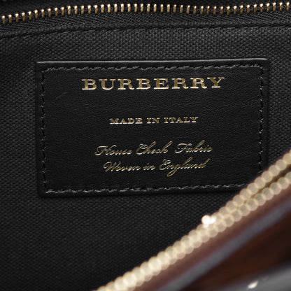 Burberry Grainy Calfskin House Check Medium Banner Tote Tan 6 of 9