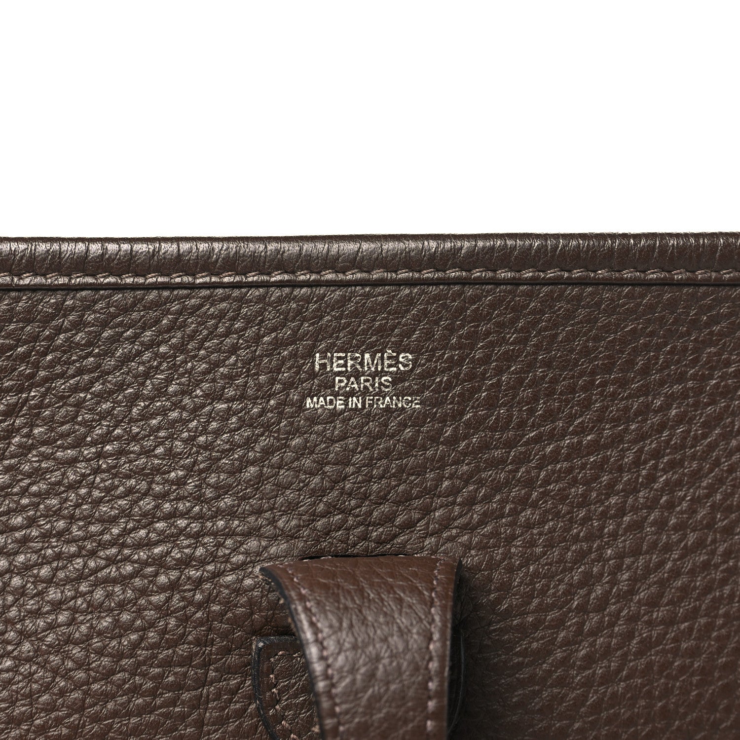 Hermes Taurillon Clemence Evelyne II PM Chocolate 6 of 10