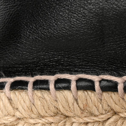 Chanel Lambskin CC Espadrilles 37 Black 12 of 16