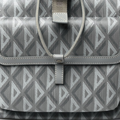 Christian Dior Coated Canvas CD Diamond Flap Backpack Gray 7 of 11