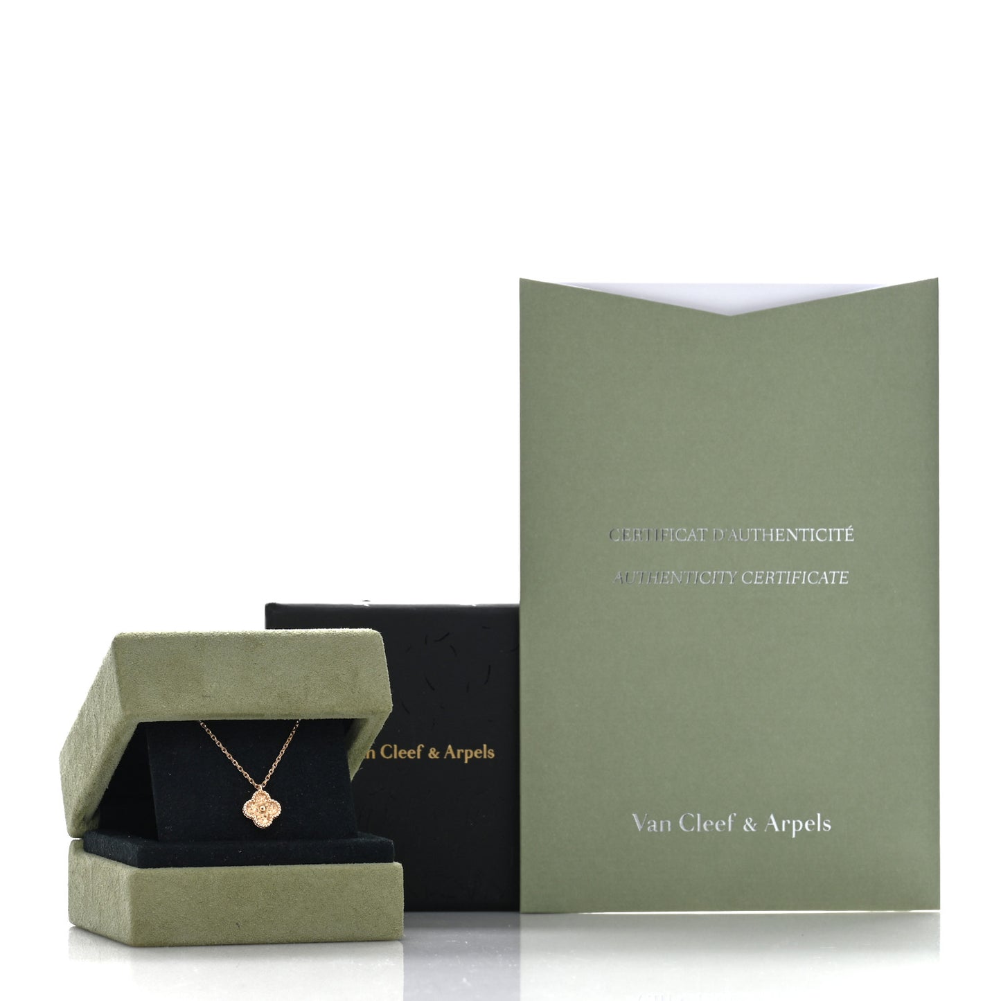 VAN CLEEF & ARPELS 18K Rose Gold Sweet Alhambra Pendant Necklace