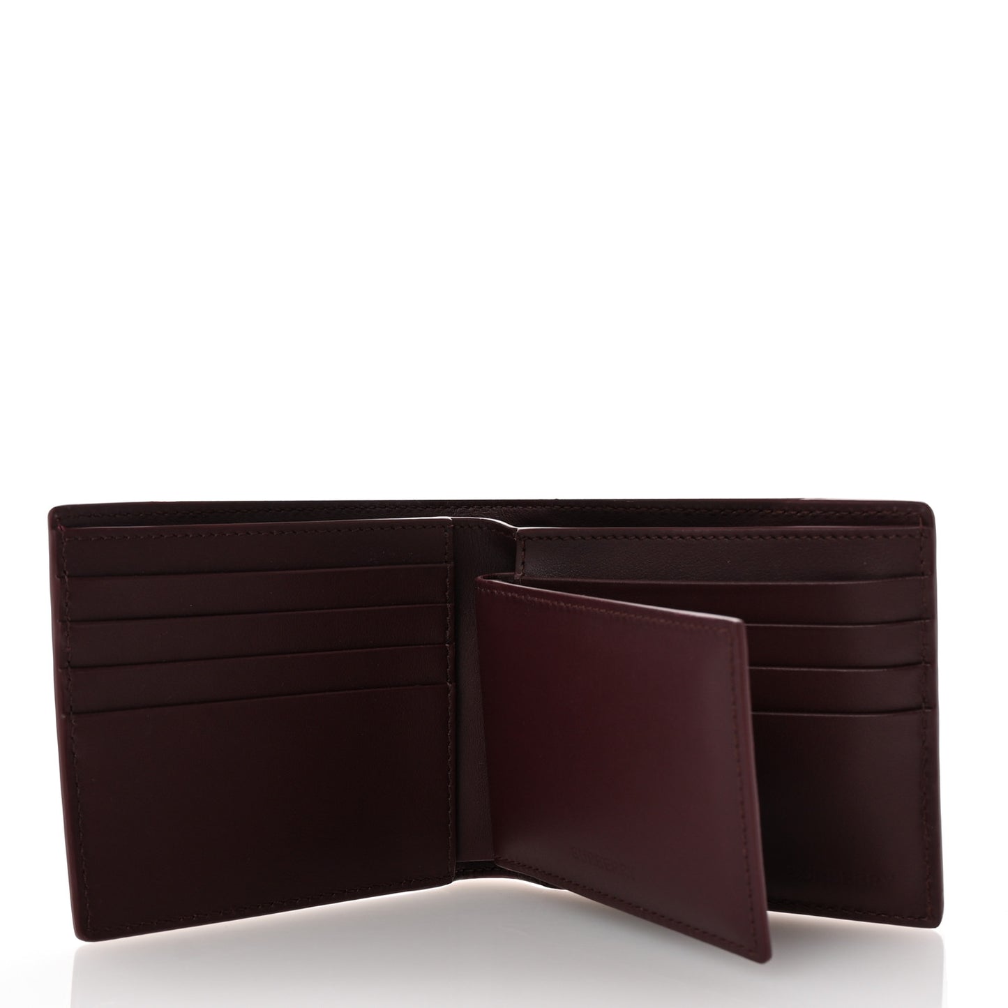 Calfskin Logo Ronan Bi-Fold Wallet Oxblood