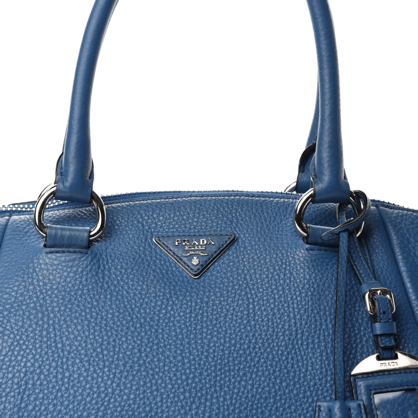 Vitello Daino Double Handle Satchel Cobalto
