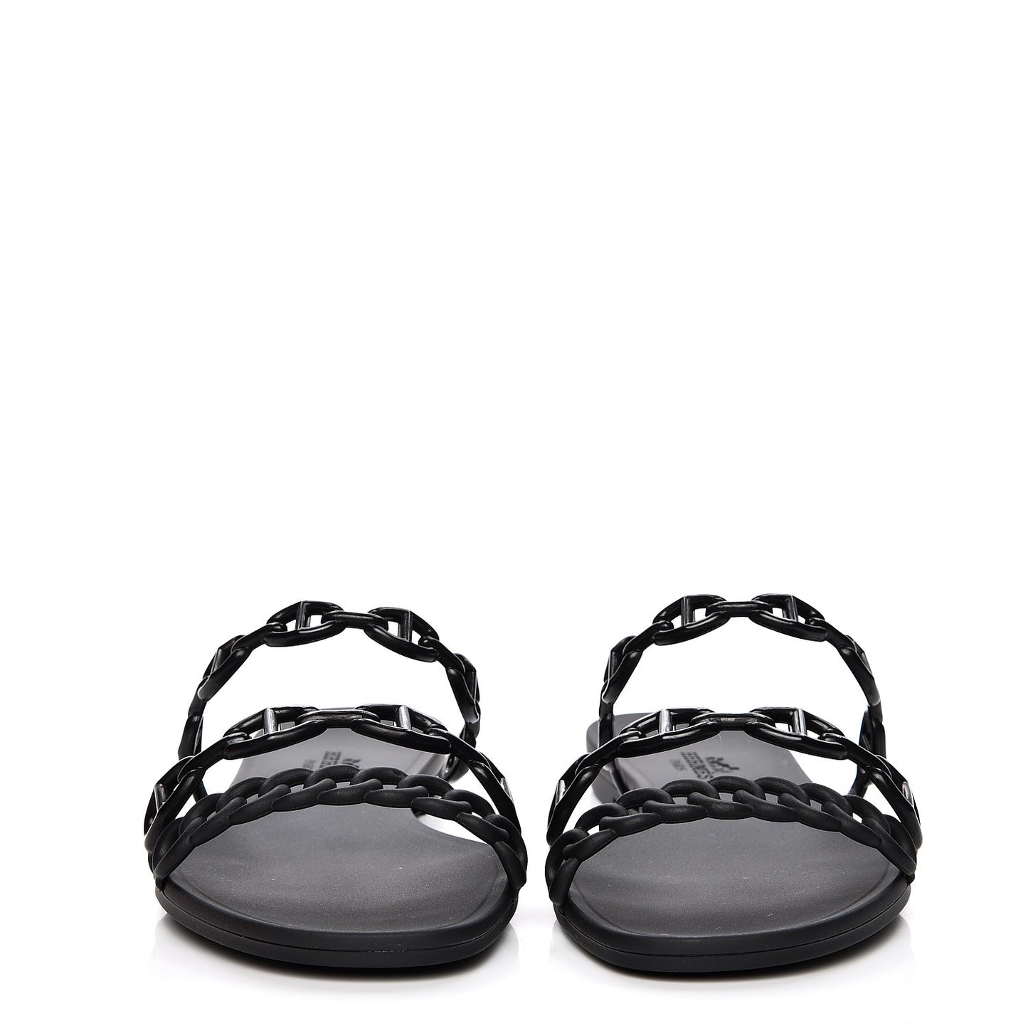 Rubber Chaine d'Ancre Rivage Sandals 37 Black