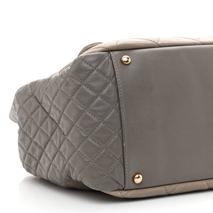 Chanel Glazed Crinkled Lambskin Mademoiselle Large East West Flap Grey 9 of 11