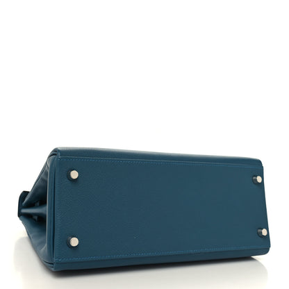 Hermes Evercolor Verso Kelly Retourne 28 Colvert Bleu Zephyr 4 of 11