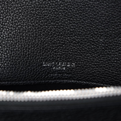 Saint Laurent Grained Calfskin Medium Souple Sac De Jour Black 6 of 6